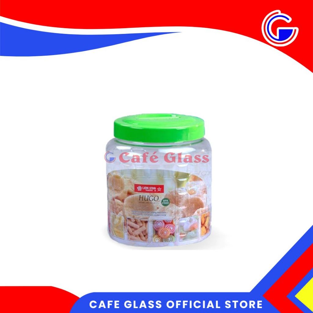 Toples Kerupuk - Toples Kedap Udara Hugo Round 6L - Toples Plastik Lion Star Pp-33