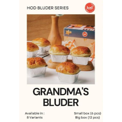 Jual Roti Bluder Hod Bakery Grandma's Bluder 1 Box isi 6pcs - Roti ...