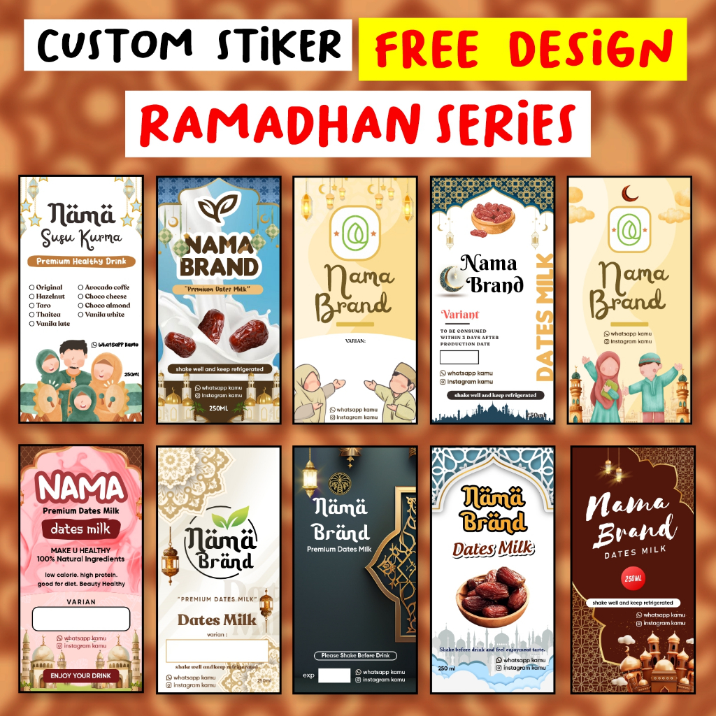 Jual Stiker Label Ramadhan Kurma Hari Raya Idul Fitri Lebaran Idul Adha ...