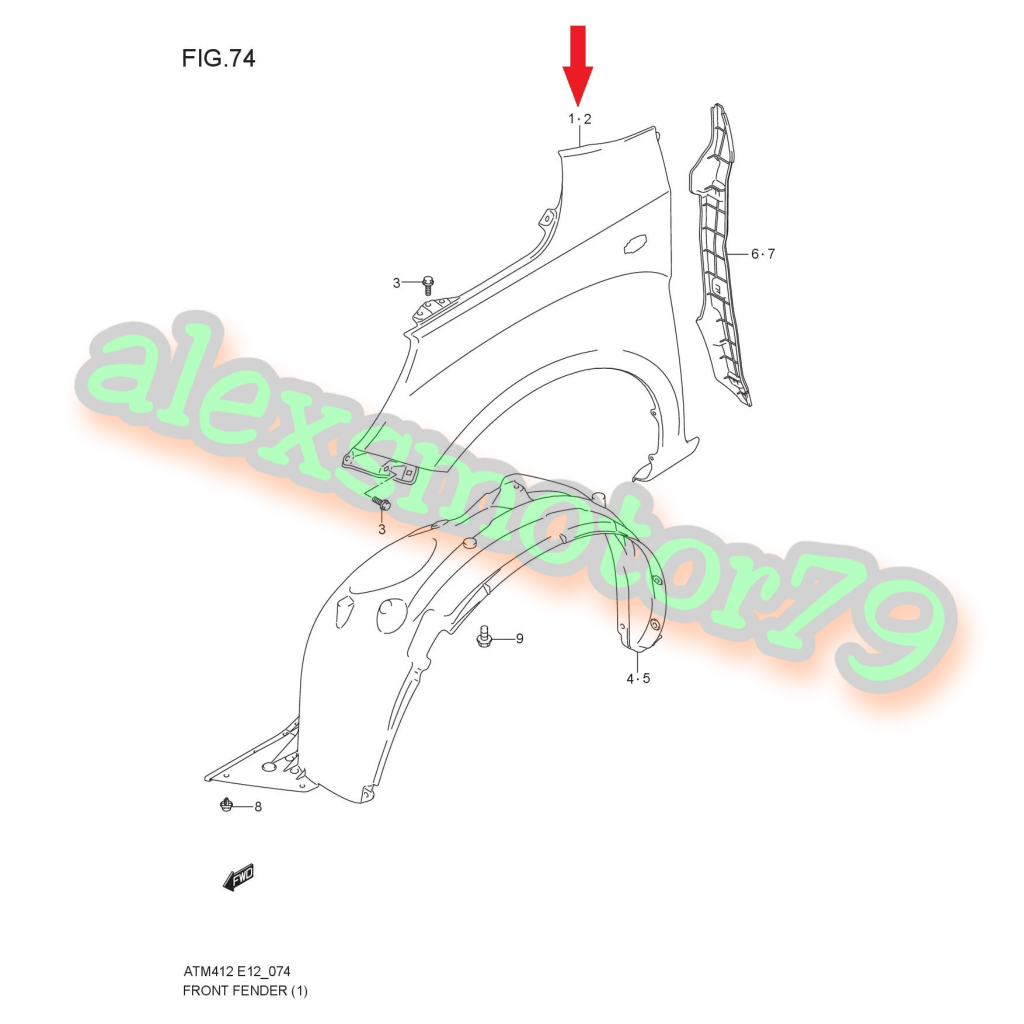 Jual Panel Front Fender Depan Suzuki IGNIS GL Original SGP | Shopee ...
