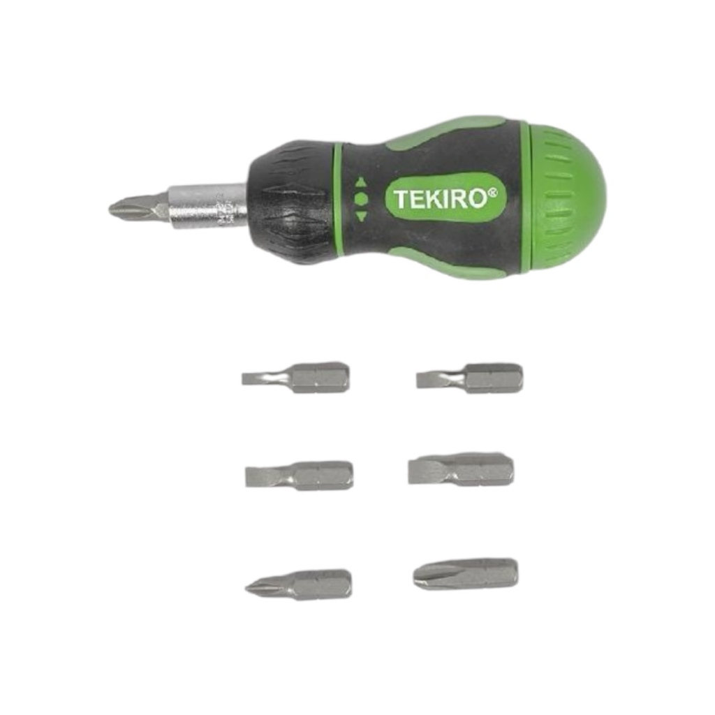 Jual OBENG RATCHET SET 7 IN 1 STUBBY TEKIRO Tekiro Obeng Ratchet Set 7 ...