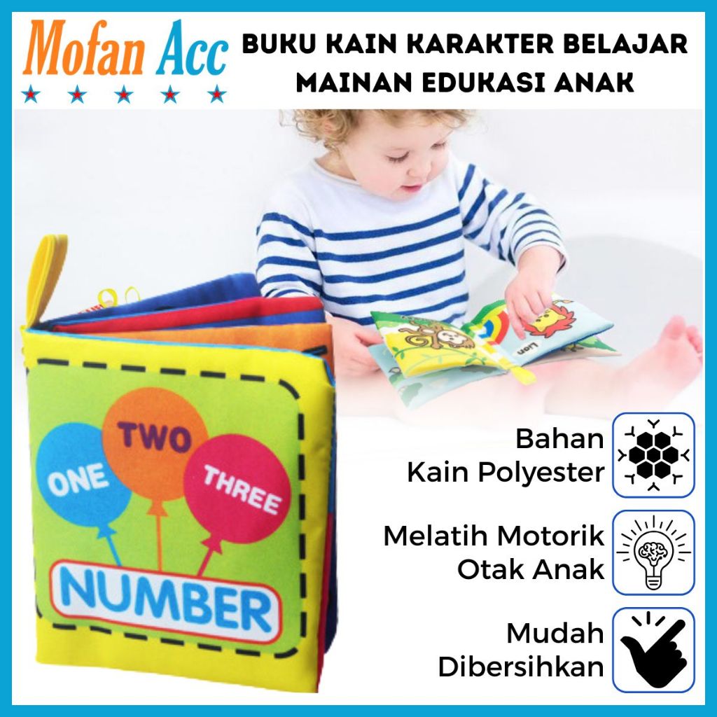Jual Buku Kain Edukasi Anak / Cloth Education Soft Book / Buku Bantal  Mainan Edukatif Bayi Belajar Membaca Cerita Gambar 0-1 Tahun / Maenan  Kresek Melatih Sensorik Motorik Balita Batita Warna Warni | Shopee Indonesia