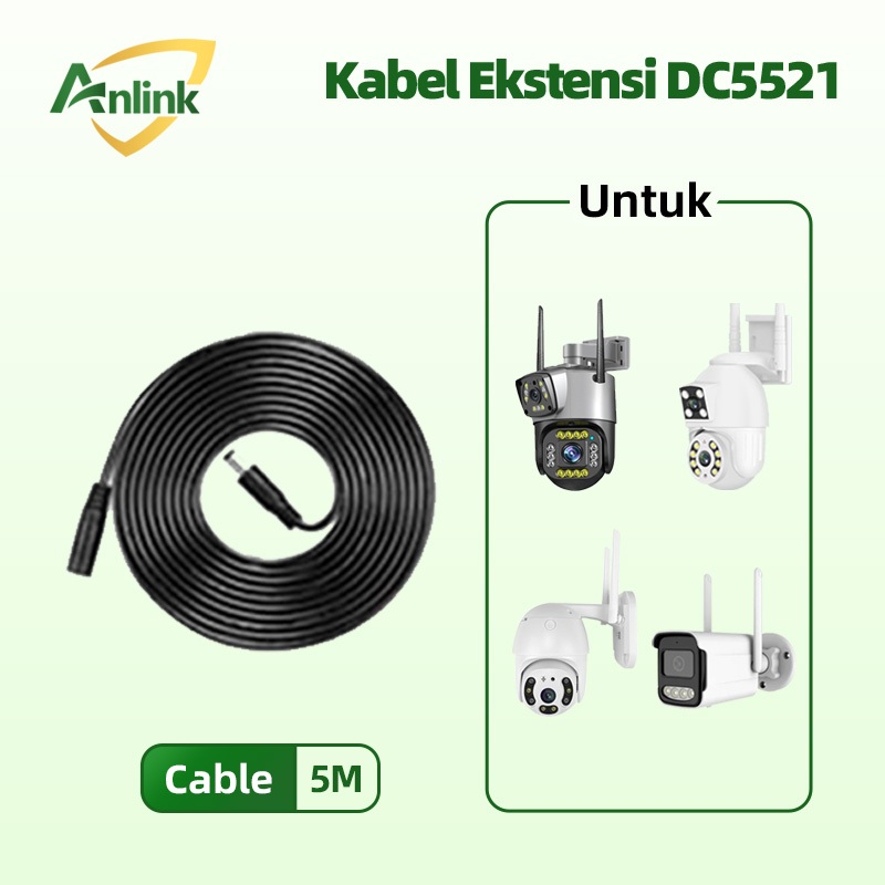Jual Kabel Ekstensi CCTV DC5521 5M Kabel Tebal Universal Aman Untuk 