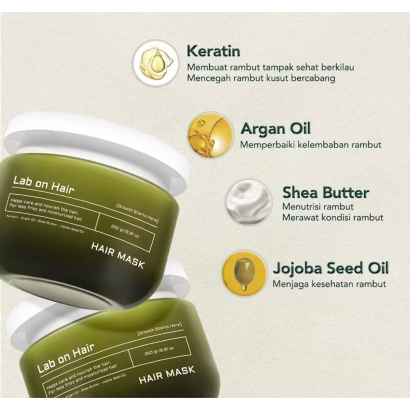 Jual Lab On hair hair mask 250gr | Shopee Indonesia