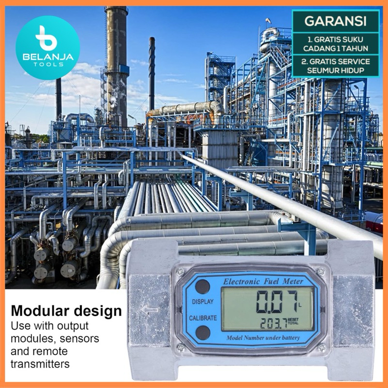 Jual Turbine Flow Meter 3 Inch Digital Water 3 Inci Fuel Solar NPT WG1 ...