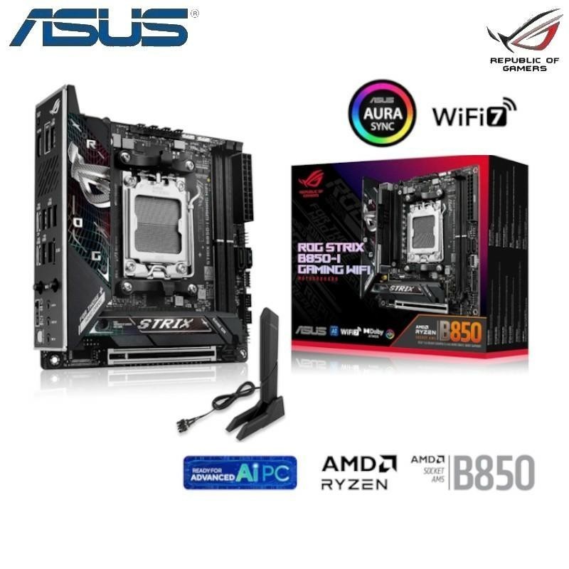 ASUS ROG STRIX B850-I GAMING WIFI (AM5, Mini-ITX F, 2 x DIMM DDR5, USB 3.2 Type C)