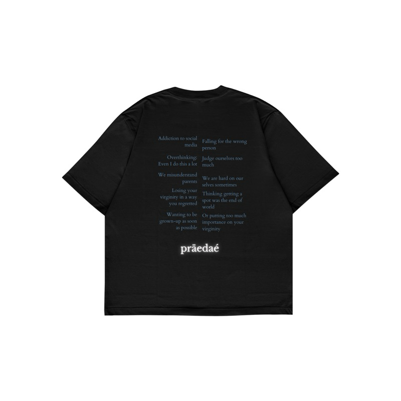 Jual Praedae Studio - Blessed Youth Wasted Black Tee | Shopee Indonesia