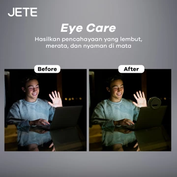 JETE Ring Light Selfie RL1 For Smartphone HP LED Rechargeable Clip On With 3 Light Mode 180°