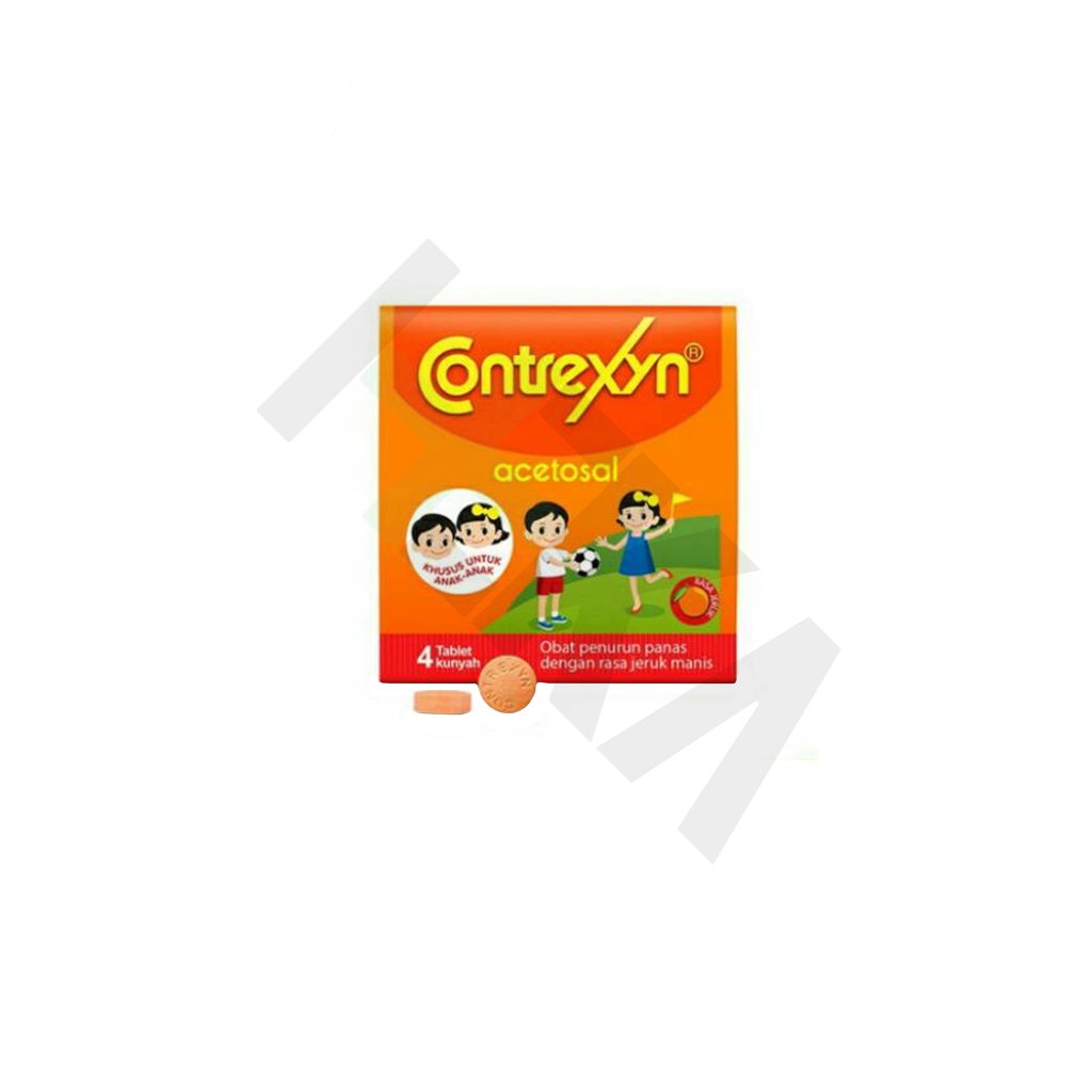 Jual Contrexyn Obat Penurun Panas Anak Rasa Jeruk Strip Isi 4 Tablet ...