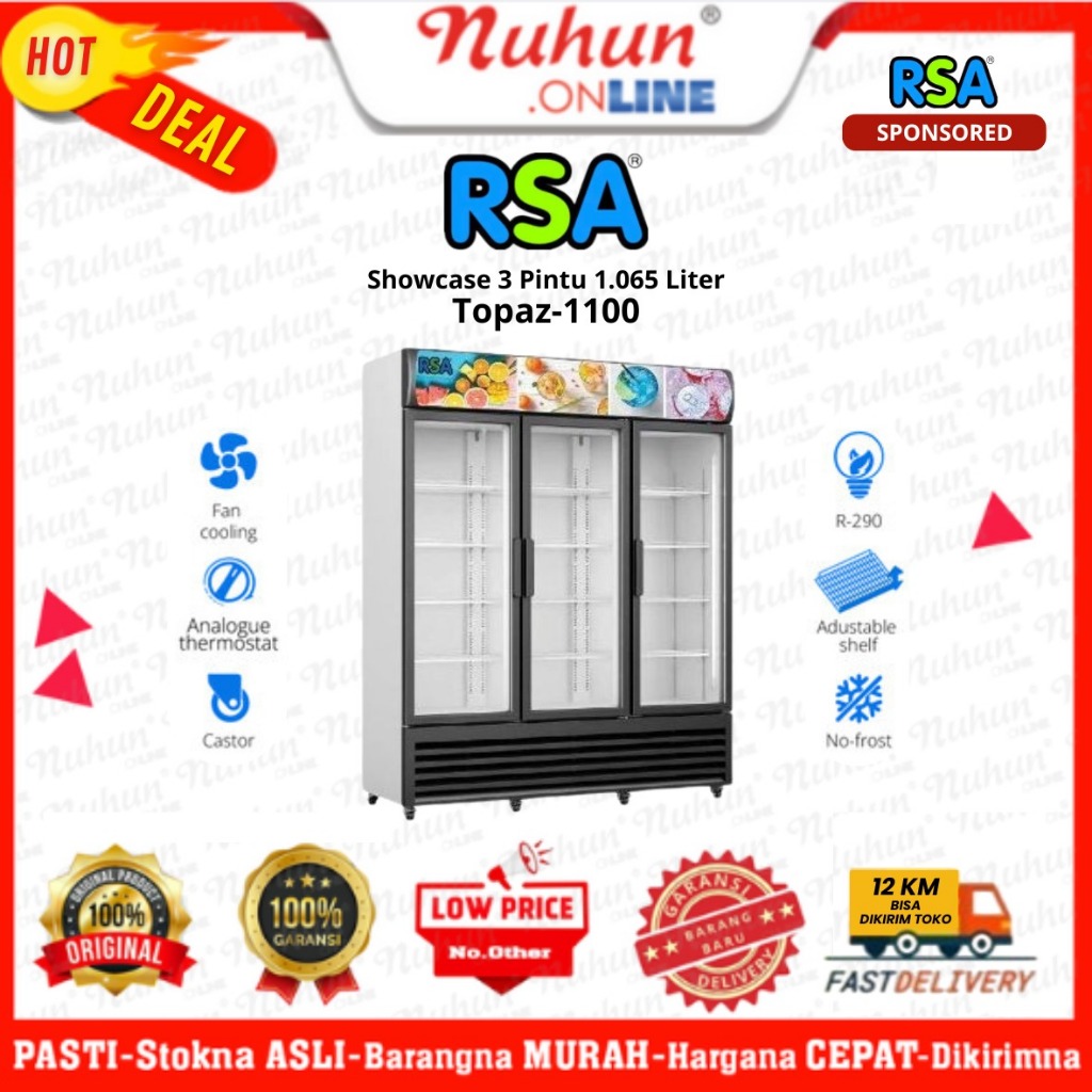 Jual RSA Showcase 3 Pintu TOPAZ 1100 1065 Liter | Shopee Indonesia