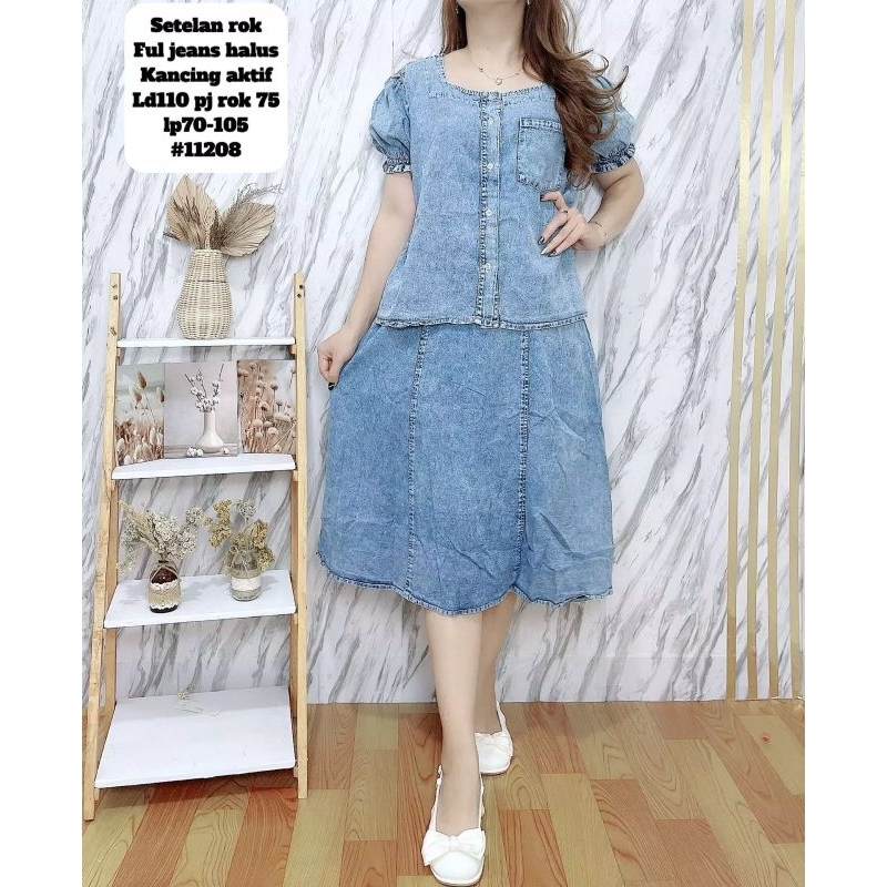 Jual SETELAN ROK/SET JEANS ROK/SET JEANS ARTIS/SETELAN JEANS ROK ...