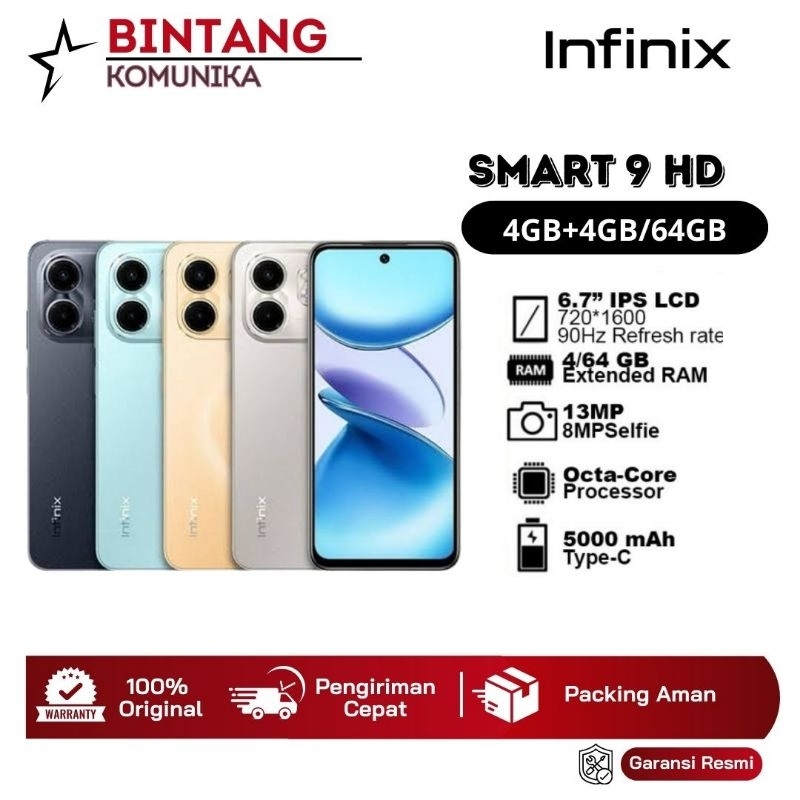 Jual Infinix Smart 9 HD 4/64GB Garansi Resmi | Shopee Indonesia