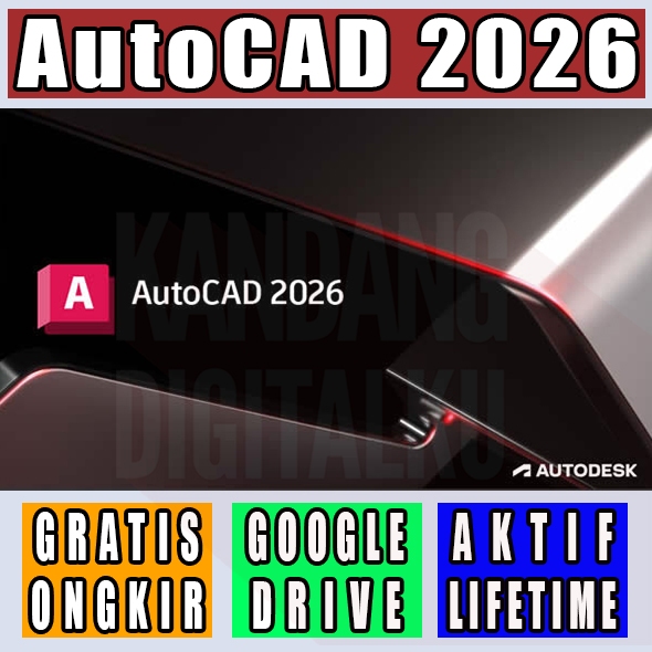 Jual AutoCAD Auto CAD LT 2026 Permanen Lifetime, Gratis UPDATE kalau ...