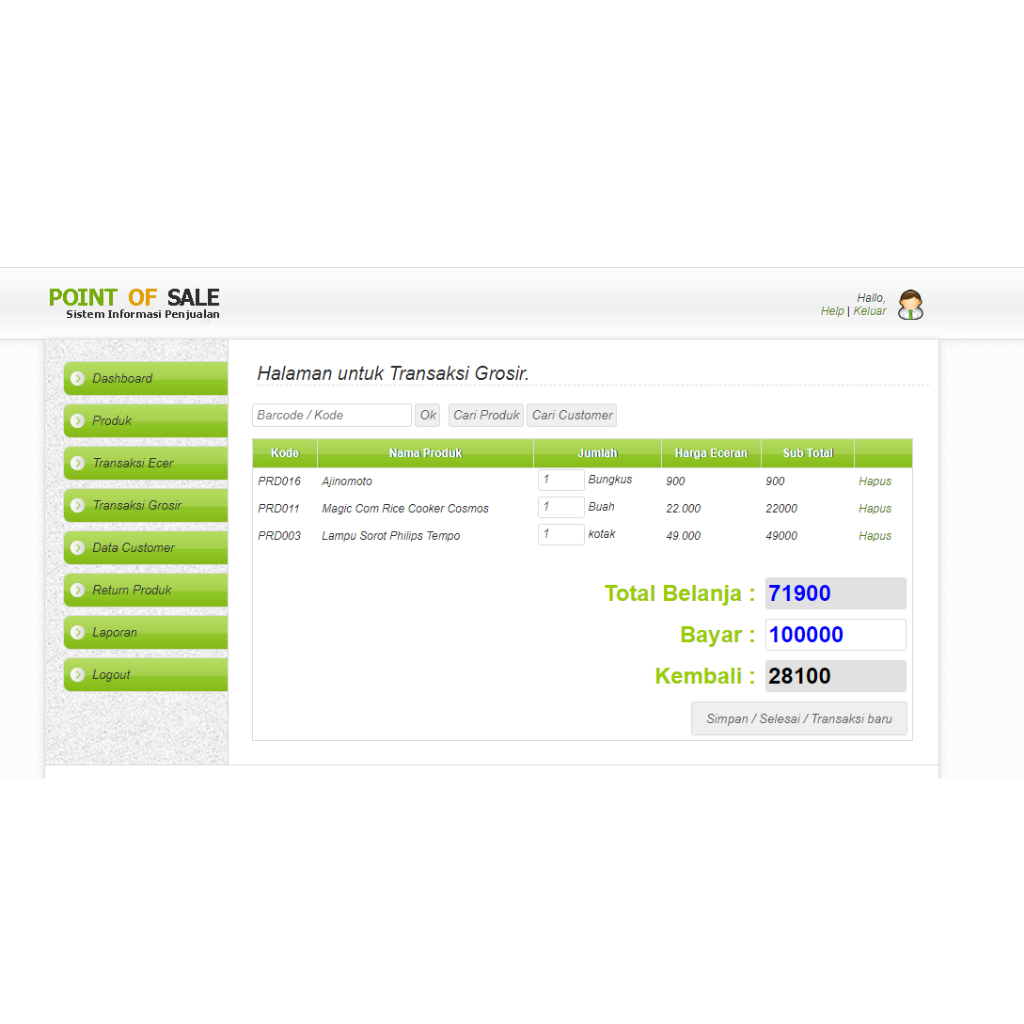 Jual source code aplikasi toko minimarket berbasis web php | Shopee ...