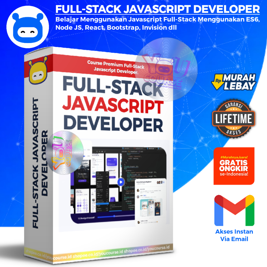 Jual PREMIUM KELAS - FULLSTACK JAVASCRIPT DEVELOPER | Shopee Indonesia