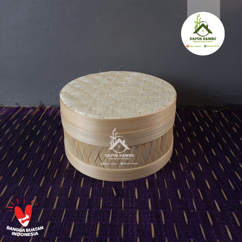 Jual RANTANG BAMBU BULAT ANYAMAN JUBUNG TANPA PEGANGAN/HAMPERS BAMBU ...