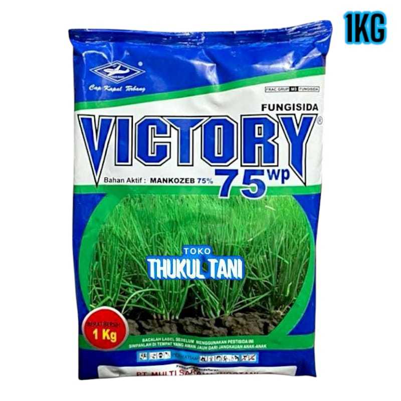 Jual Fungisida Kontak Victory Blue 75WP 1KG Mankozeb Biru 1Kilo Racun ...