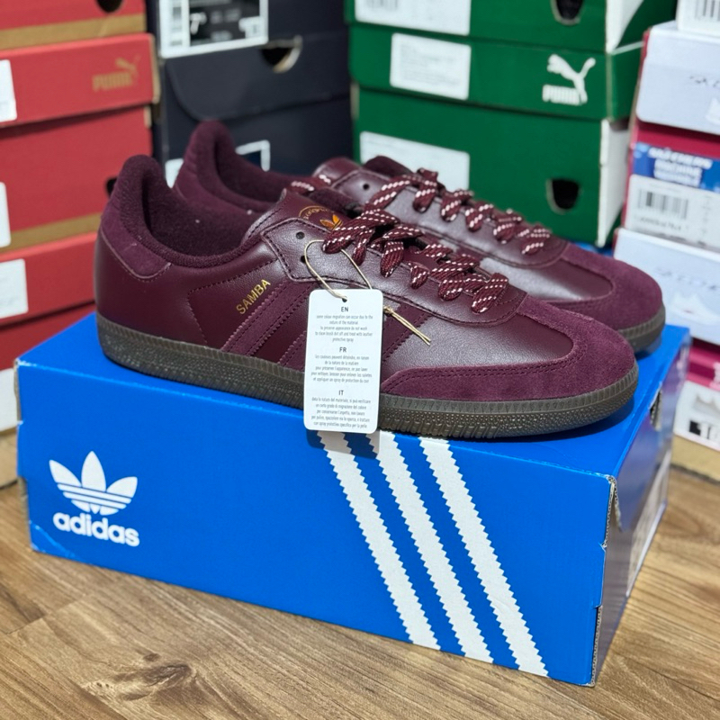 Jual Adidas Samba OG SUMATRA Maroon JR9445 | Shopee Indonesia