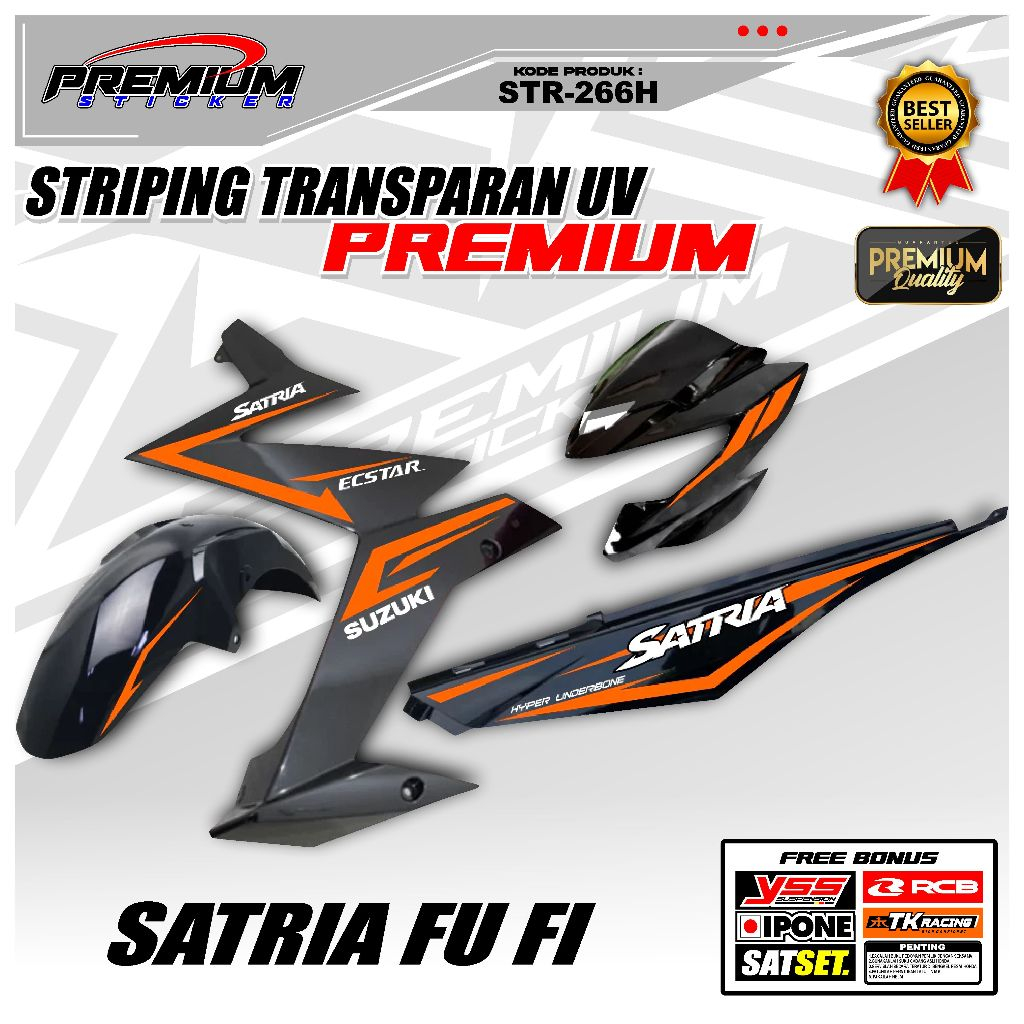 Jual STRIPING MOTOR SUZUKI SATRIA VARIASI FU FI / COD TAHAN PANAS ...