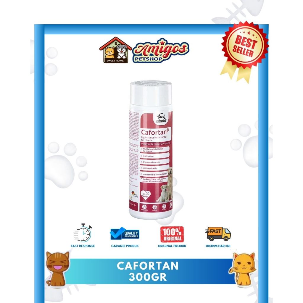 Jual Cafortan Multivitamin For Dog 350gr - Amigos Petshop Makassar ...