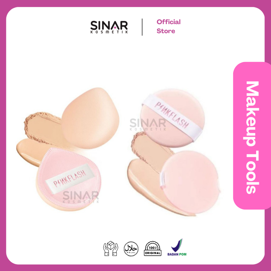 Jual Pinkflash Makeup Powder Puff Soft / Cosmetic Puff Air Cushion ...