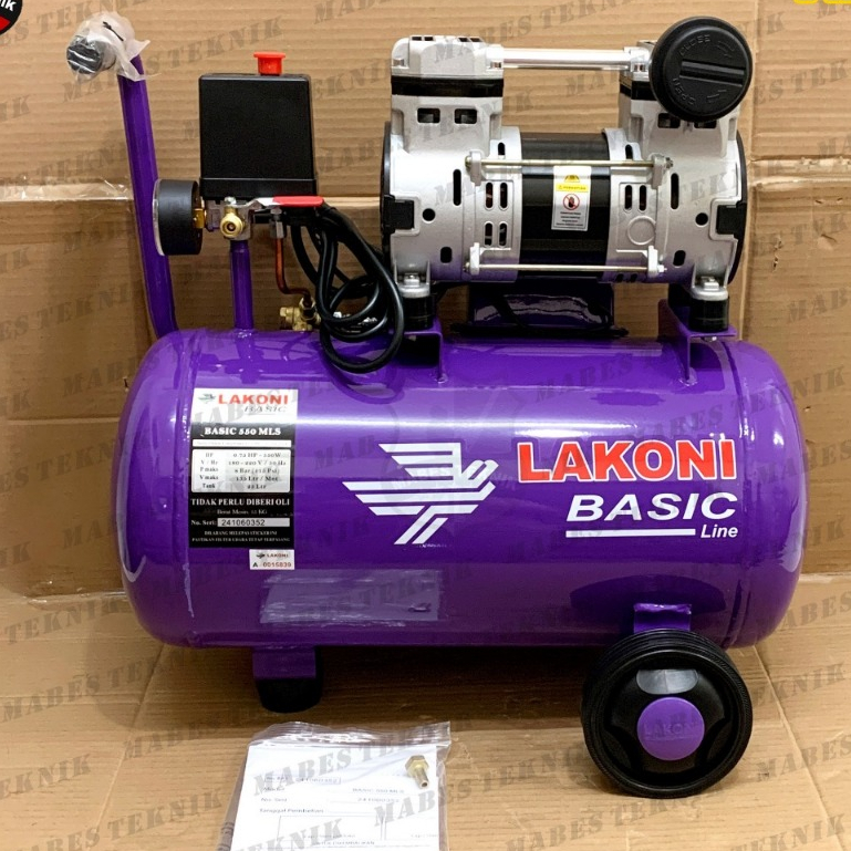 Jual KOMPRESOR LAKONI BASIC 550 ML SERIES TERBARU SILENT TANPA OLI 25 ...