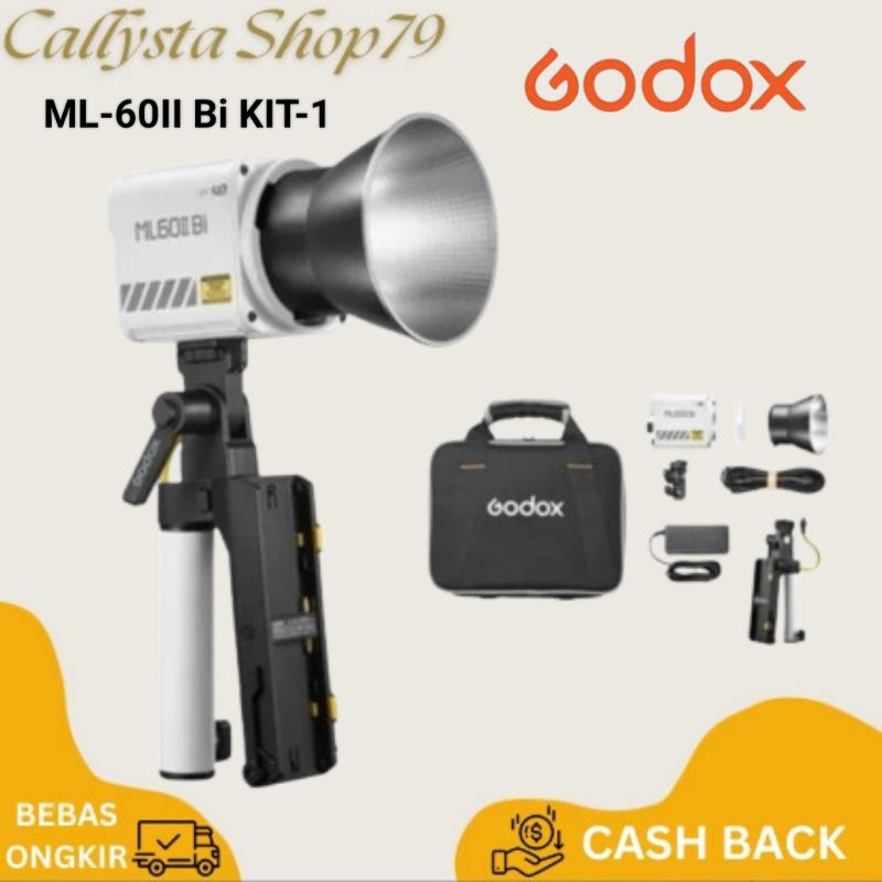Jual LED GODOX ML60II BI, ML 60II BI, ML60 II BI KIT-1 PORTABLE LED ...
