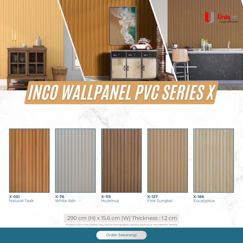 Jual Wallpanel INCO Seri X Tebal 1,2cm / PVC Wood Panel Indoor ...