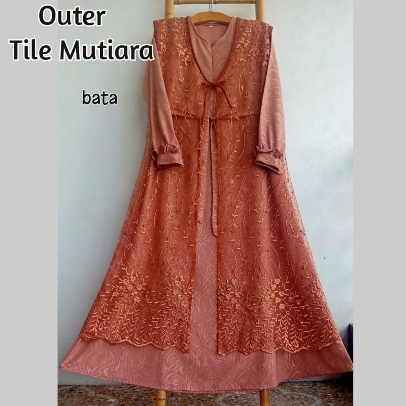 Jual Outer rompi premium Tile Bunga Original long vest | Shopee Indonesia