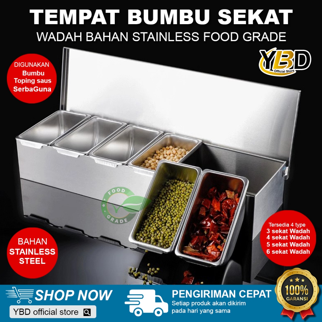 Jual Seasoning Box Kotak Bumbu Stainless / Tempat Bumbu Serbaguna SEKAT ...