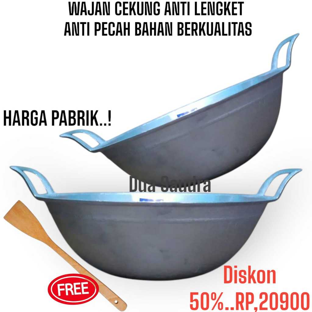 Jual kuwali Keceng Pengorengan Cekung Katel Alumunium Cekung Wok pan ...