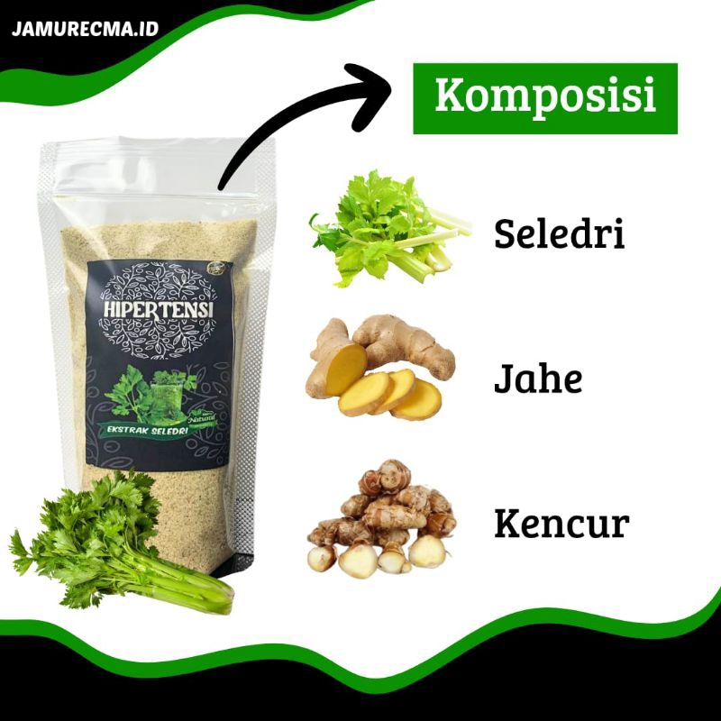ESTRAK DAUN SLEDRI UNTUK HIPERTENSI/SETRUK/ASAMURAT