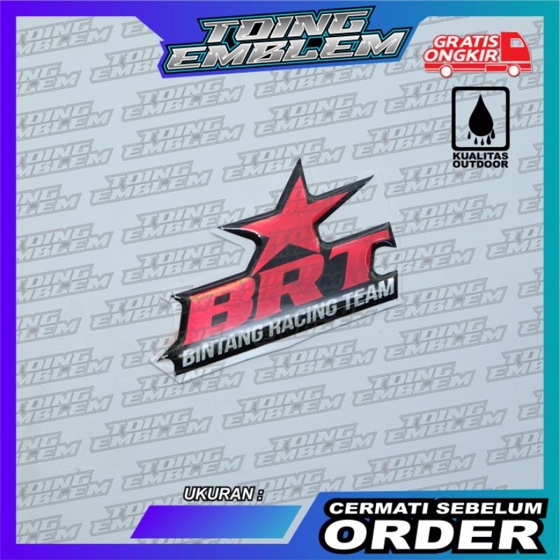 Jual emblem timbul brt,emblem timbul bintang racing team | Shopee Indonesia