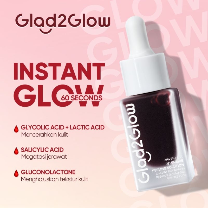 Jual Glad2glow aha bha intensive feeling solution serum | Shopee Indonesia