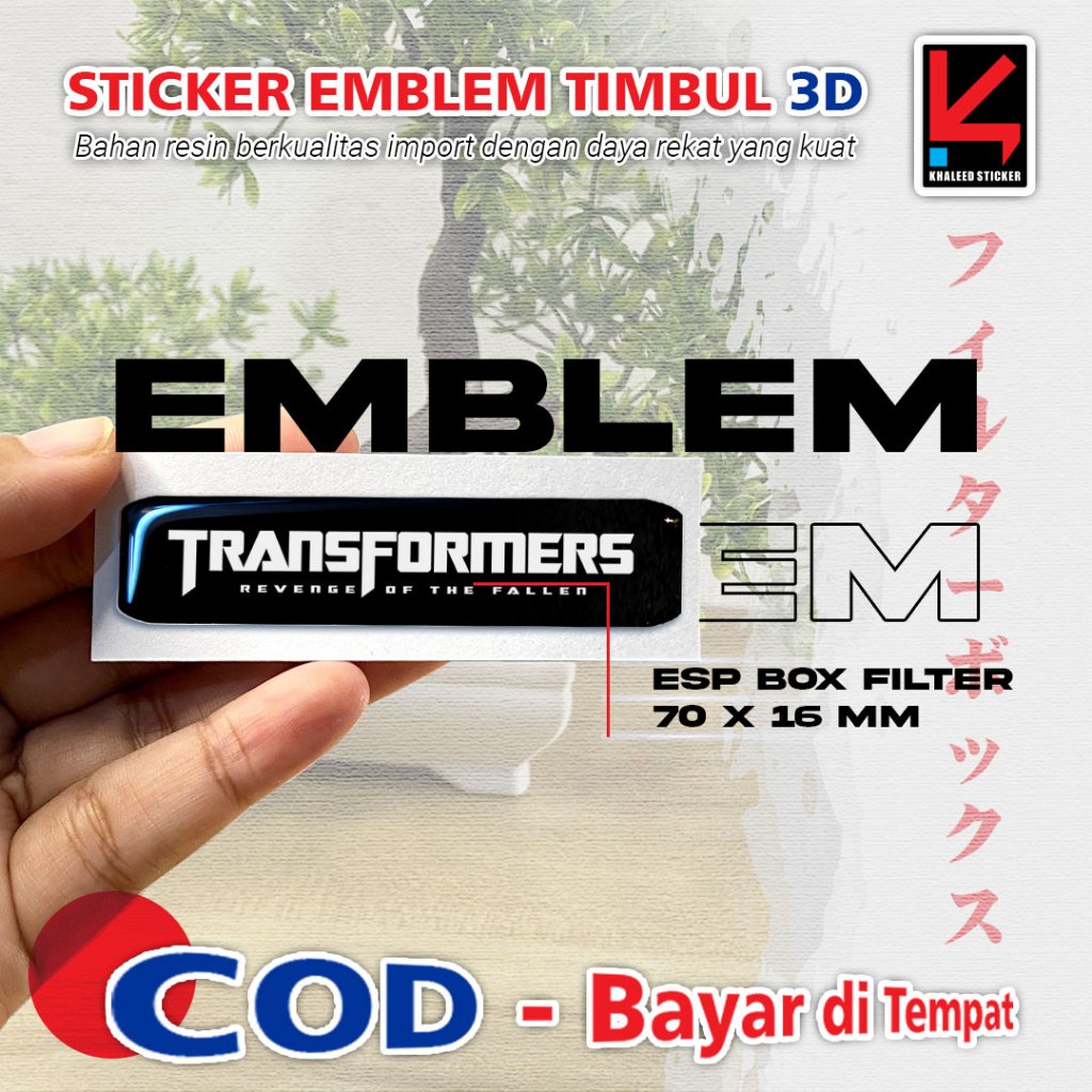 Jual EMBLEM TRANSFORMER AUTOBOTS TIMBUL STIKER MOTOR ESP Box Filter 3D ...