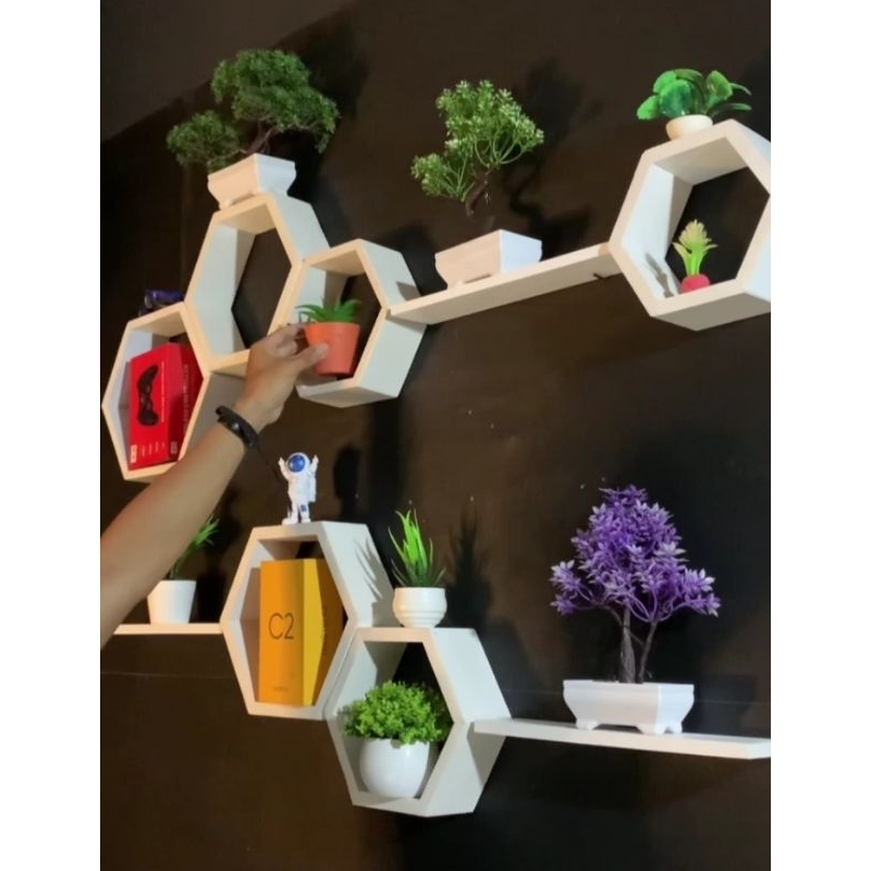 Jual HexaDecor: Rak Dinding Hexagonal Yang Fungsional dan Esthetik ...