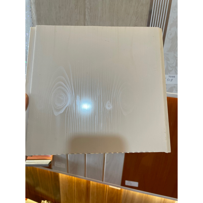 Jual HODA Plafon PVC Putih Serat Kayu Rata Glossy Tebal 8mm - S 612 ...