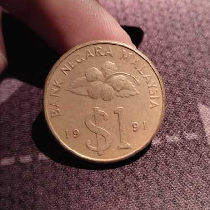 Jual *Langka* Uang Koin Kuno 1 Ringgit Malaysia Tahun 1991, Uang Koin ...