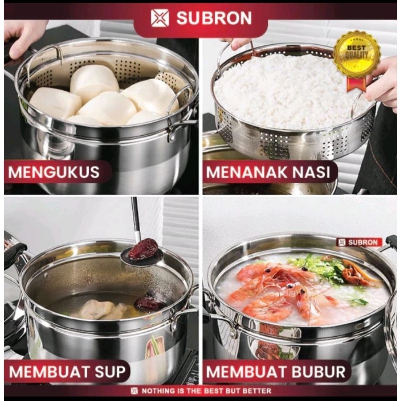 Jual Panci Kukus Japan Stainless Subron 24cm Steamer Pan Japan | Shopee ...