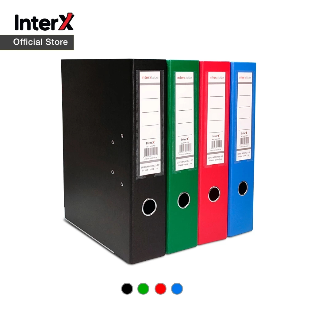 Jual InterX Ordner Folio Lever Arch File Spine 7cm (1pcs) | Shopee ...