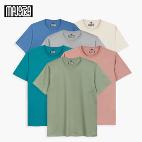 Kaos Oblong Polos Pria Wanita Casual 100 Cotton Combed 30s Reguler Fit Lengan Pendek Oneck