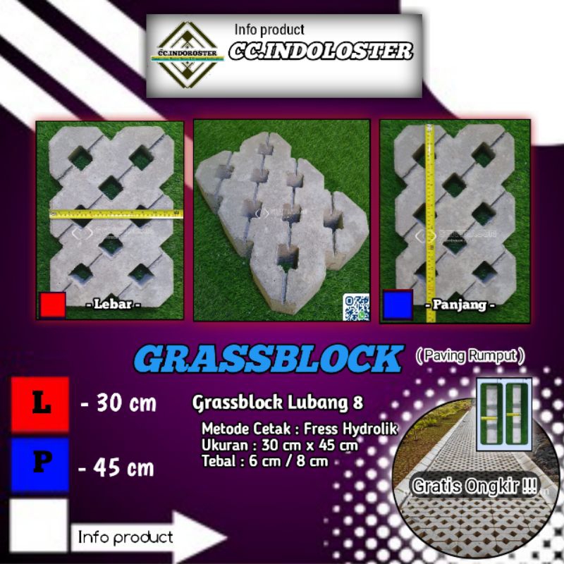 Jual GRASSBLOCK/PAVING RUMPUT/PAVING BLOK | Shopee Indonesia