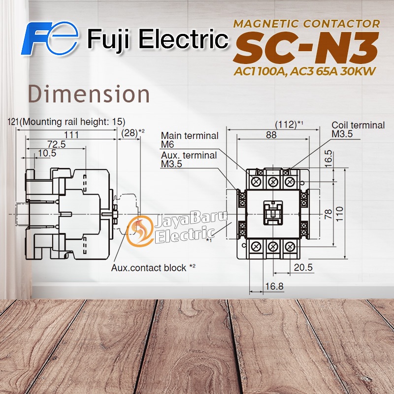 Jual FUJI Kontaktor / Contactor SC-N3 SCN3 110V 220V 380V AC Coil ...