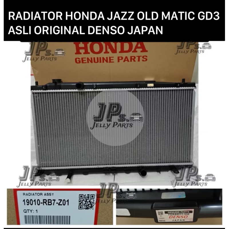 Jual RADIATOR ASSY HONDA JAZZ OLD MATIC GD3 ASLI ORIGINAL DENSO JAPAN ...
