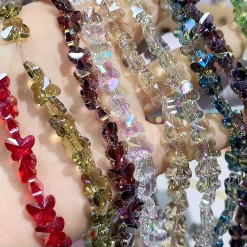 Jual Grosir 20pcs Ceko Kupu 10mm Kristal 3A AAA Crystal beads diy ronce ...