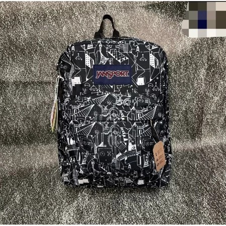 Jual TAS JANSPORT MOTIF BLACK ABSTRAK PREMIUM Shopee Indonesia
