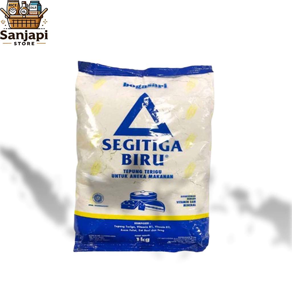 Jual Tepung Terigu Segitiga Biru 1kg - Original Kemasan Pabrik - Bahan ...