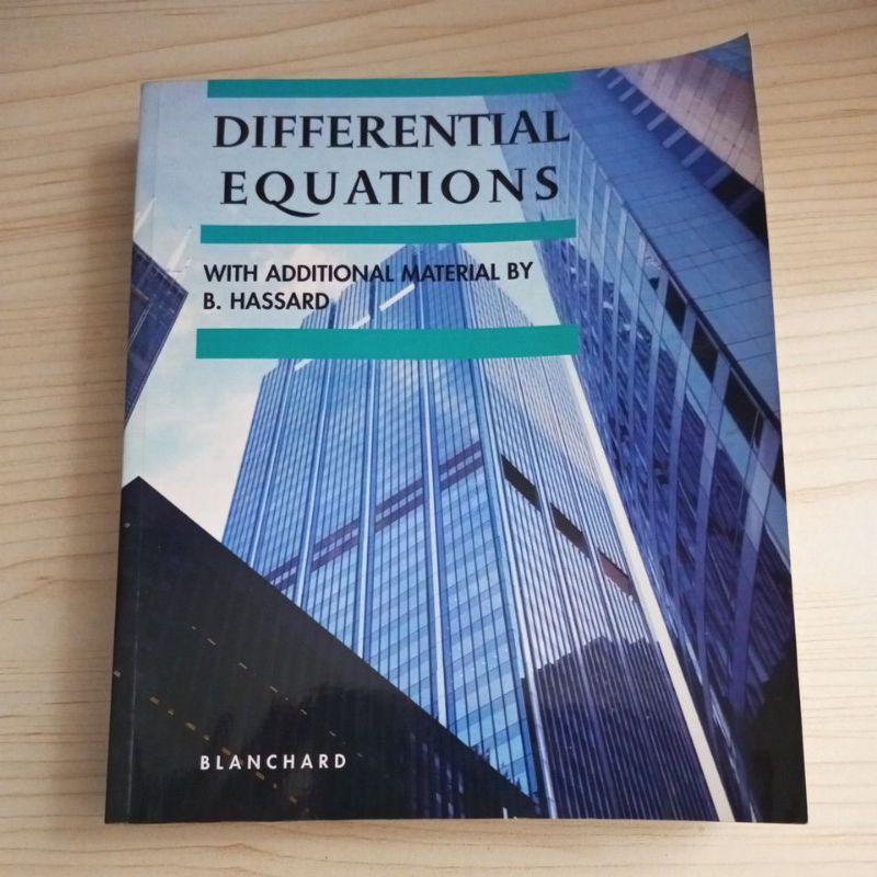 Jual BUKU DIFFERENTIAL EQUATIONS WITH ADDITIONAL MATERIAL BY B HASSARD ...