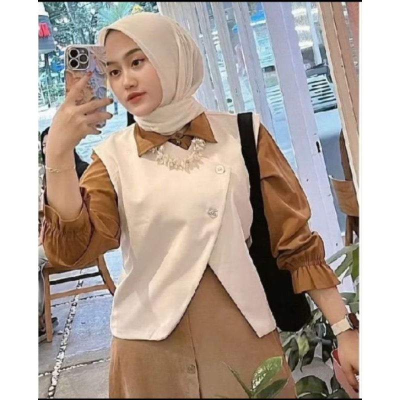 Jual ALLAVA VEST_VEST PREMIUM ROMPI WANITA MODEL TERBARU KOREAN STYLE ...