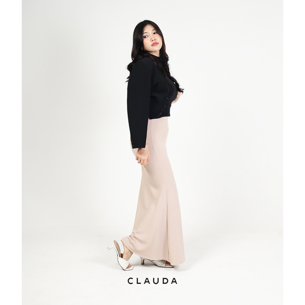 Jual Clauda Mermaid Maxi Skirt - Rok Flare Wanita - Rok Mermaid Scuba ...